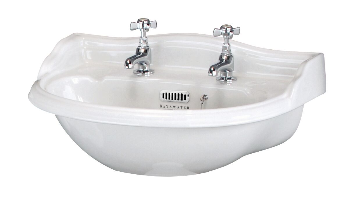 Porchester 500mm Basin 2 Tap Hole, Excluding Pedestal