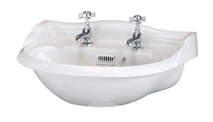 Porchester 500mm Basin 2 Tap Hole, Excluding Pedestal