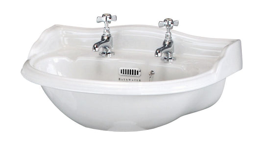 Porchester 500mm Basin 2 Tap Hole, Excluding Pedestal