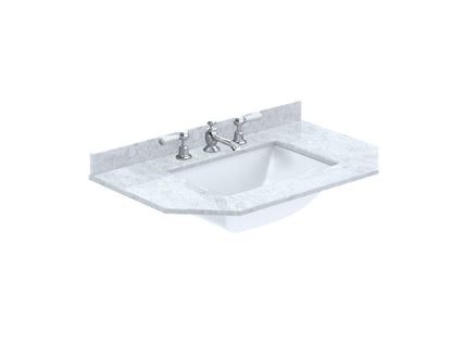 Bayswater 750mm Single Bowl Angled Marble Top 3 Tap Holes
