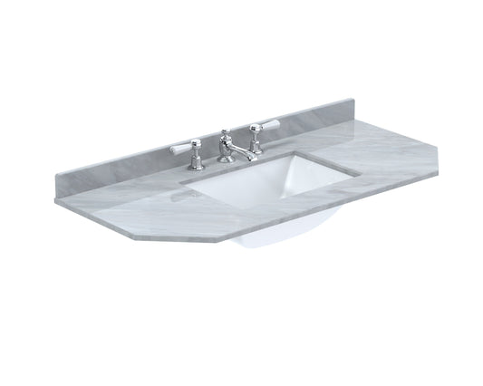 Bayswater 1000mm Single Bowl Angled Marble Top 3 Tap Holes