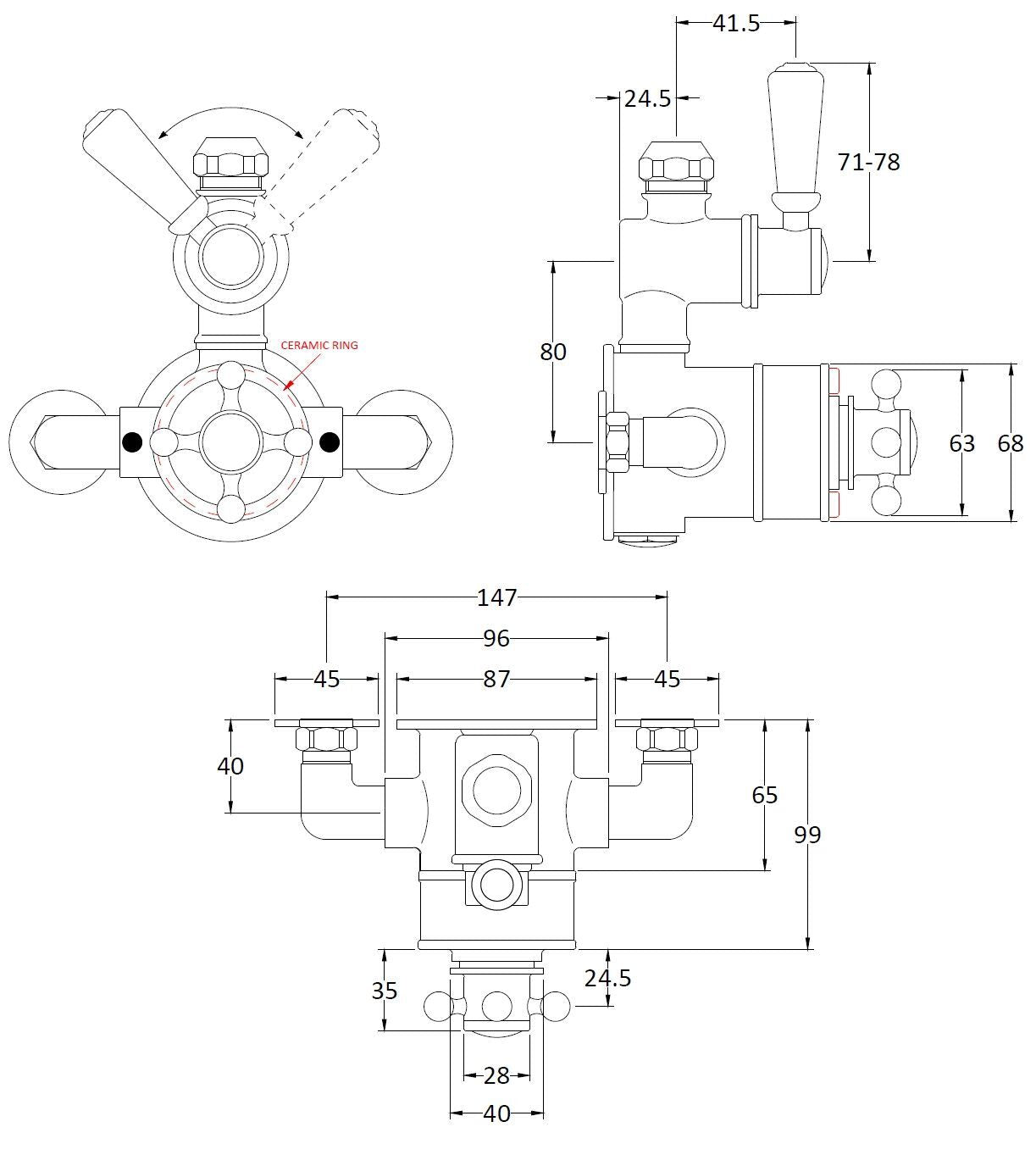 Bayswater Twin Exposed Valve