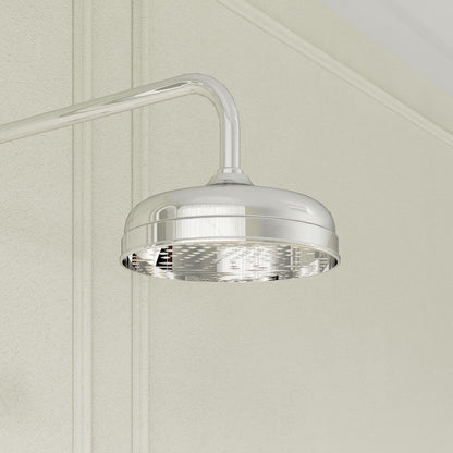 Bayswater Grand Rigid Riser Kit With Diverter, 8" Fixed Apron Head and Handset