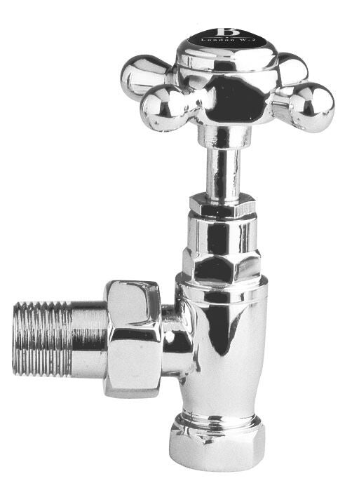 Bayswater Chrome Angled Crosshead Radiator Valve (Pair)