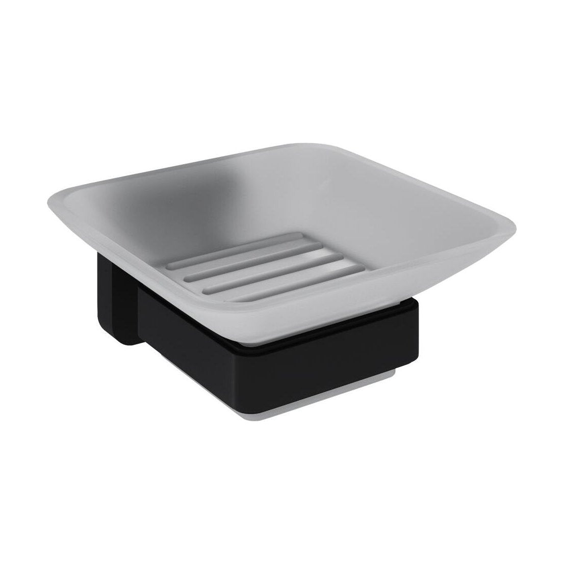 [BB601K] Wall Mounted Bathroom Soap Holder with Glass Dish - Choice of Finish - Cutout