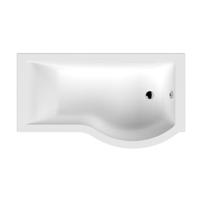 [BB7P15R] P SHAPED SHOWER BATH RH 1500x900x740x565 - Cutout