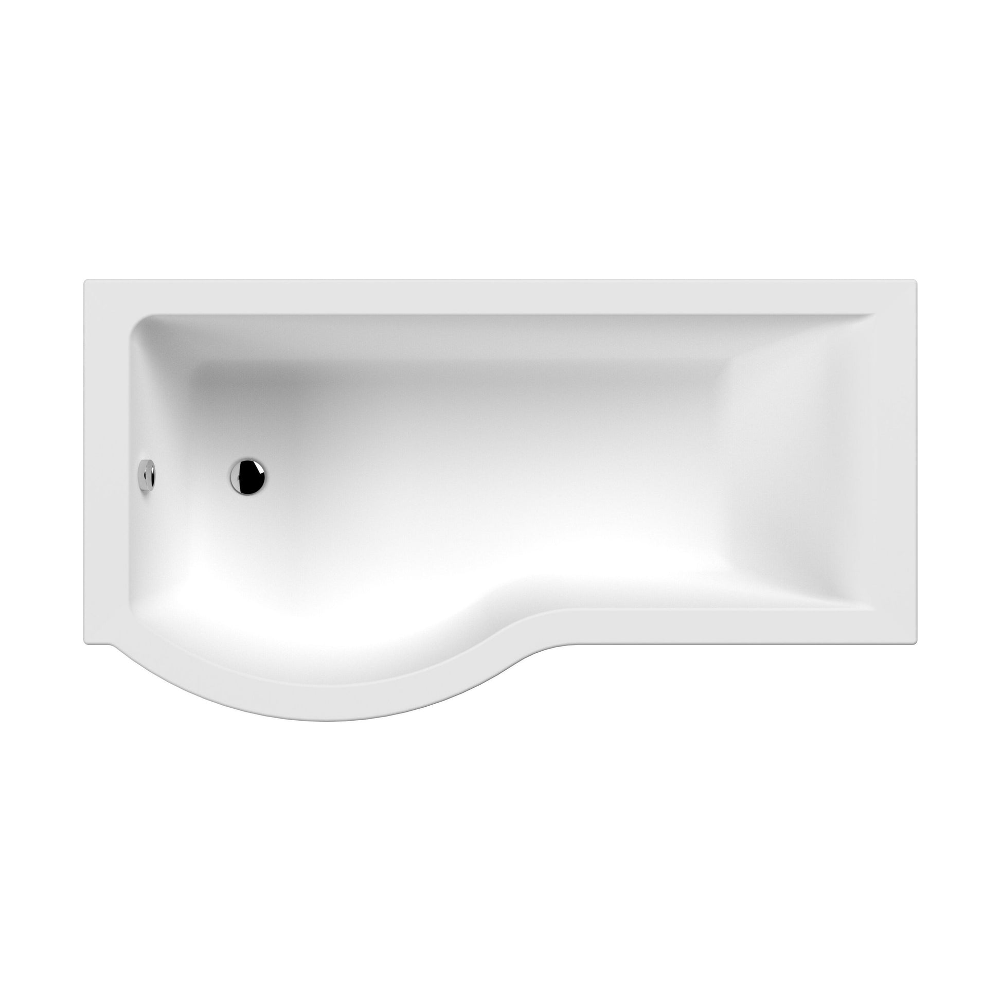[BB7P16L] P SHAPED SHOWER BATH LH 1600x900x740x565 - Cutout