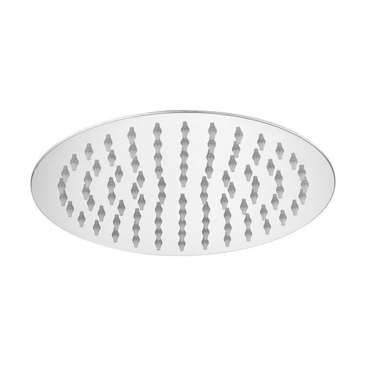 [BB9332] Balterley Modern Bathroom Round 6mm Slimline Ultra Thin Shower Head Stainless Steel, 200mm - Chrome Finish - Cutout