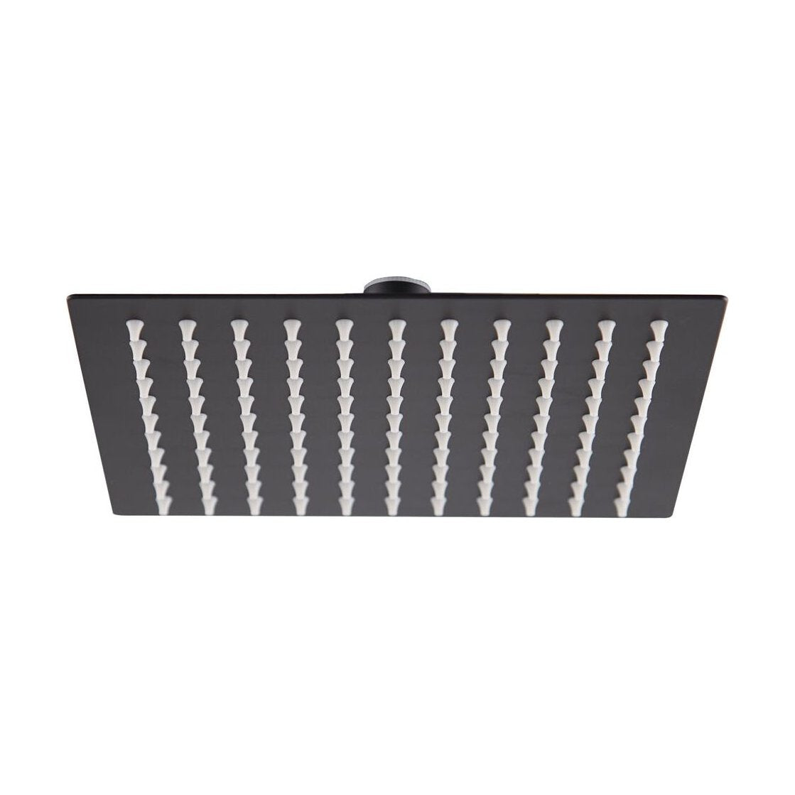 [BB9333BL] Balterley Modern Bathroom Square Ultra Thin Slimline Shower Head Stainless Steel, 200x200mm - Matt Black Finish - Cutout
