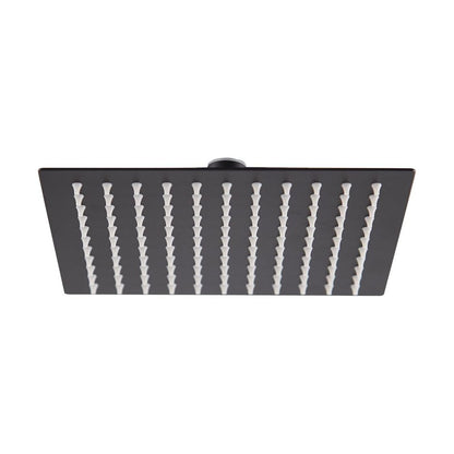 [BB9333BL] Balterley Modern Bathroom Square Ultra Thin Slimline Shower Head Stainless Steel, 200x200mm - Matt Black Finish - Cutout