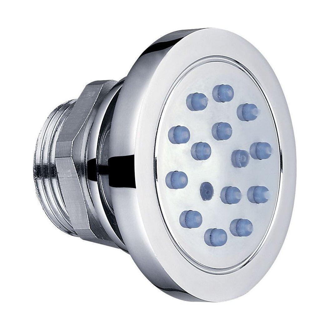 [BB9335] Balterley Bathroom Adjustable Round Body Jet Solid Brass Construction, 10.5 cm Diameter - Chrome Finish - Cutout