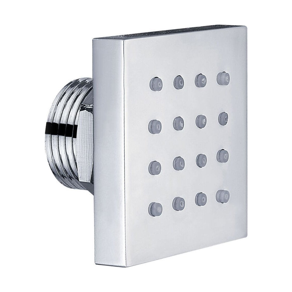 [BB9336] Balterley Bathroom Adjustable Square Body Jet Solid Brass Construction, 10.5 cm Diameter - Chrome Finish - Cutout