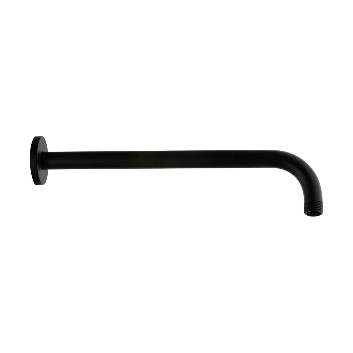 [BB9340BL] Balterley Modern Bathroom Wall Mounted Round Shower Arm Durable Stainless Steel Construction, 305mm - Matt Black Finish - Cutout