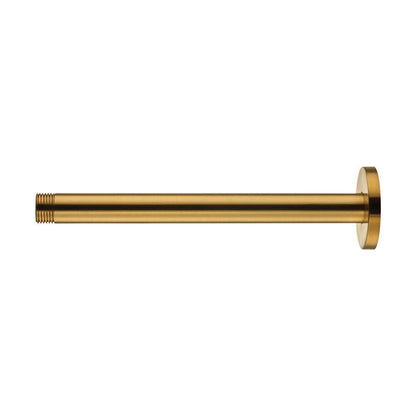 [BB9342BRS] Balterley Modern Bathroom Round Ceiling Mounted Shower Arm Durable Stainless Steel Construction, 221mm - Brushed Brass Finish - Cutout