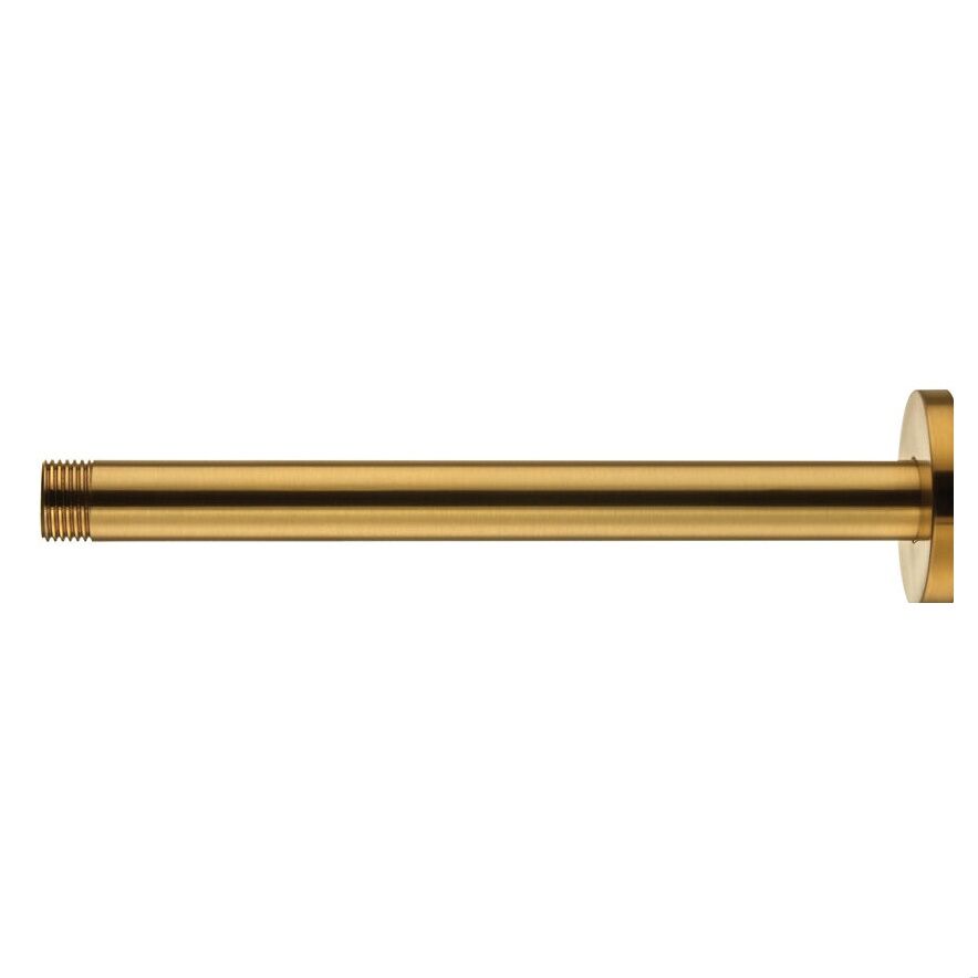 [BB9342BRS] Balterley Modern Long Round Ceiling Mounted Shower Arm, 221mm - Brushed Brass - Cutout