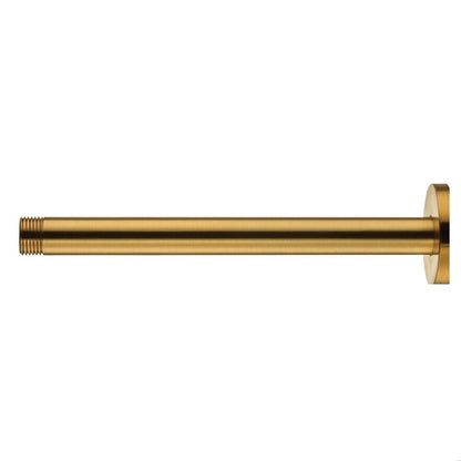 [BB9342BRS] Balterley Modern Long Round Ceiling Mounted Shower Arm, 221mm - Brushed Brass - Cutout