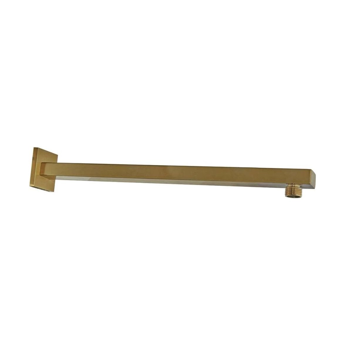 [BB9344BRS] Balterley Wall Mounted Square Shower Arm Durable Stainless Steel Construction - Brushed Brass Finish - Cutout