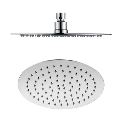 [BB9390] Balterley Deluxe Round Fixed Ultra Thin Slimline Shower Head Durable Stainless Steel, 250x250mm - Chrome Finish - Cutout