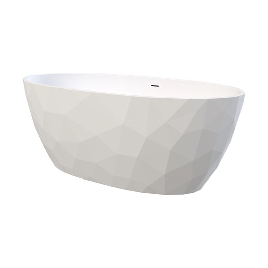 [BBA001] Balterley Parwich Freestanding Luxury Oval Double Ended Bath, 1690 x 800mm - Gloss White - Cutout