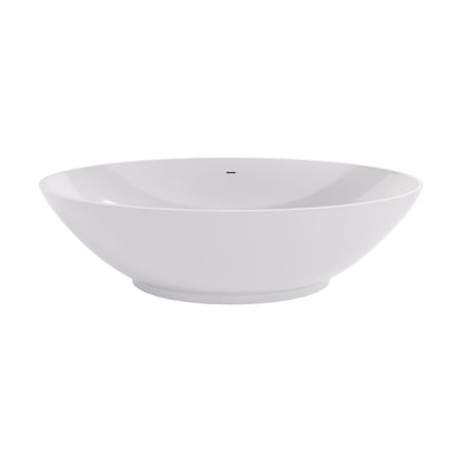 [BBB010] Balterley Castern Freestanding Luxury Oval Double Ended Bath, 1770 x 880mm - Polished White - Cutout