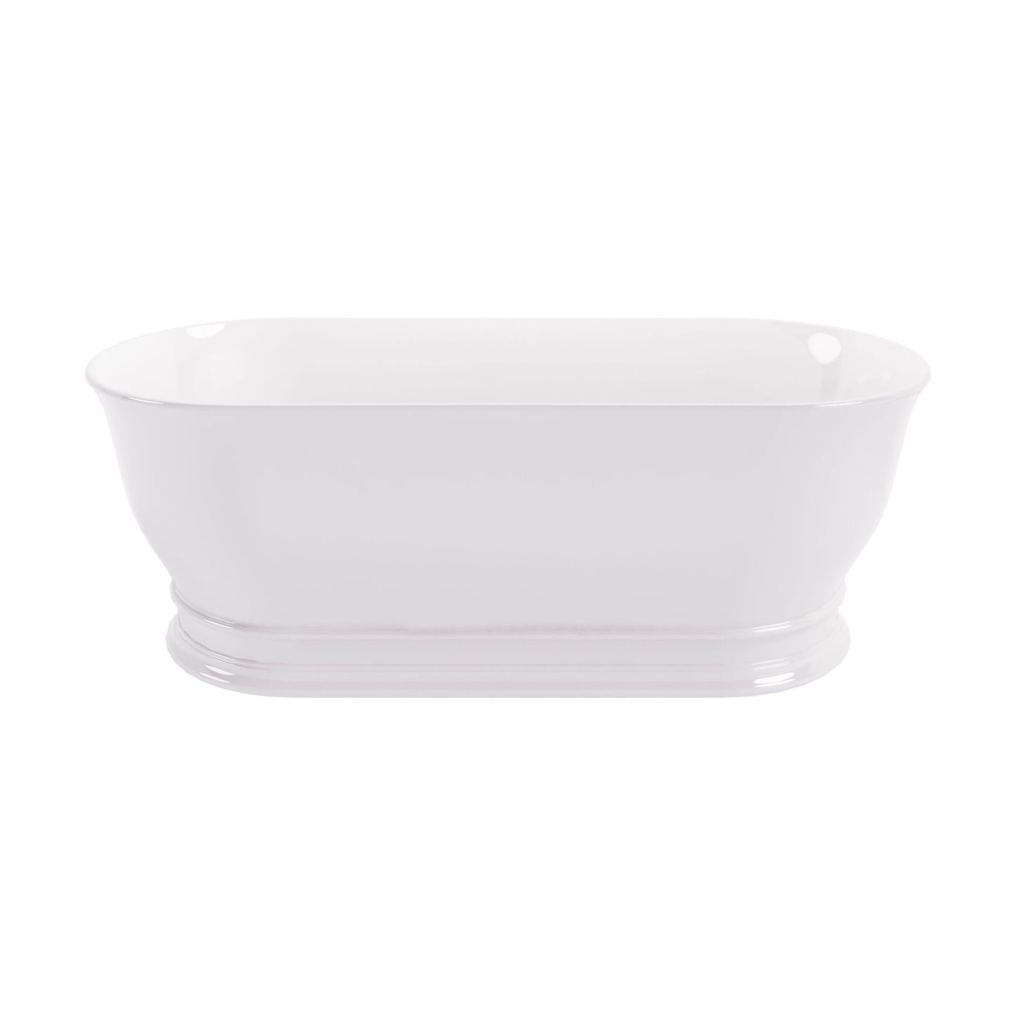 [BBB030] Balterley Wyrley Freestanding Luxury Oval Double Ended Bath, 1740 x 760mm - Polished White - Cutout
