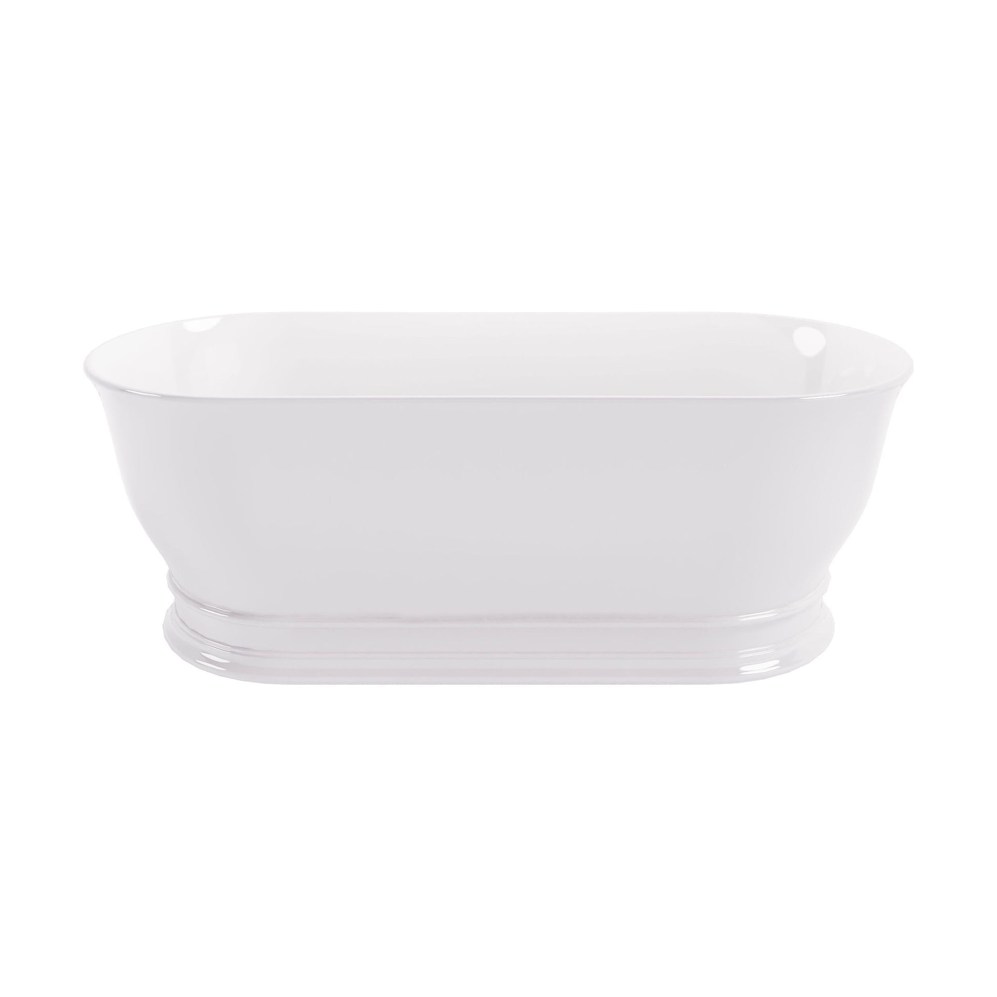 [BBB030] Balterley Wyrley Freestanding Luxury Oval Double Ended Bath, 1740 x 760mm - Polished White - Cutout