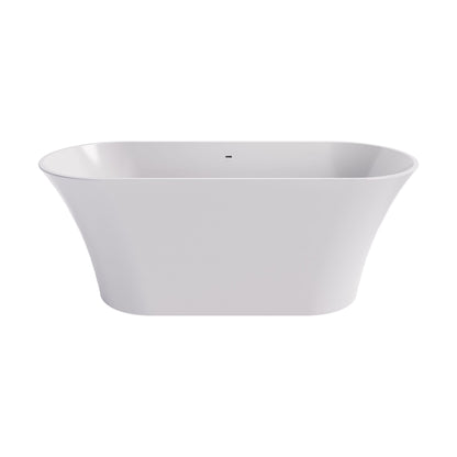 [BBB054] Balterley Smestow Freestanding Luxury Oval Double Ended Bath, 1680 x 700mm - Matt White - Cutout