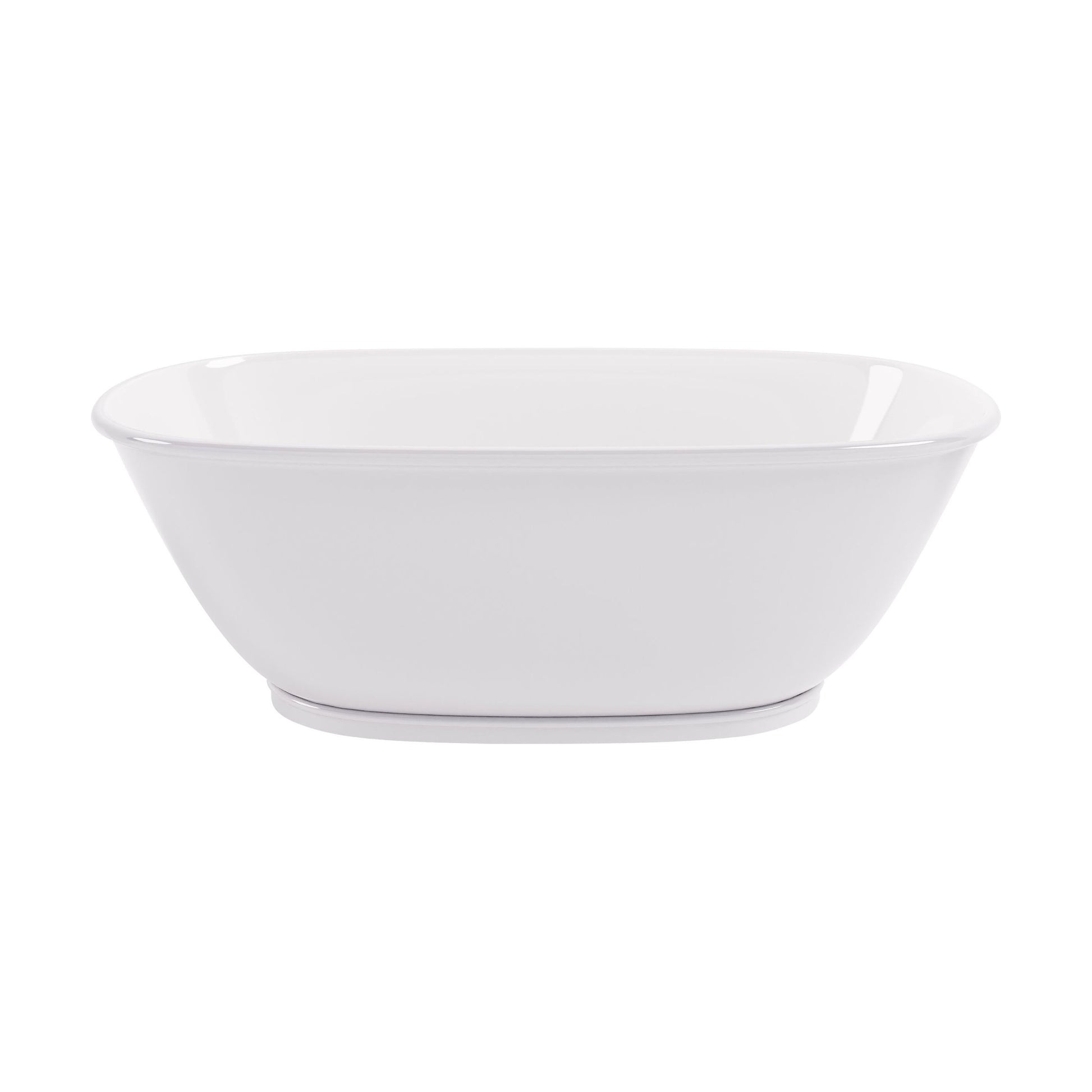 [BBB060] Balterley Bickford Freestanding Luxury Oval Double Ended Bath, 1628 x 773mm - Polished White - Cutout