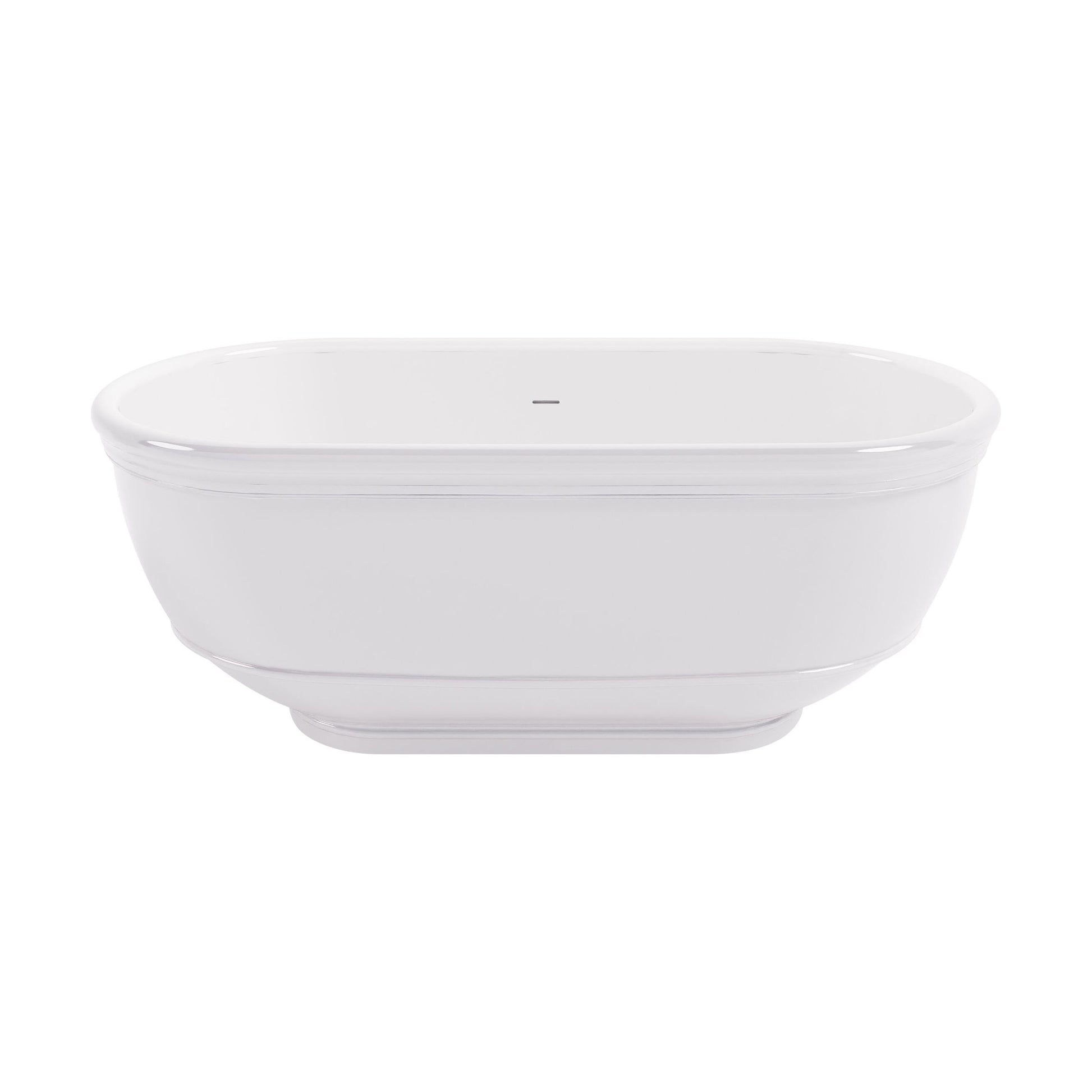[BBB061] Balterley Rushton Freestanding Luxury Oval Double Ended Bath, 1745 x 895mm - Polished White - Cutout