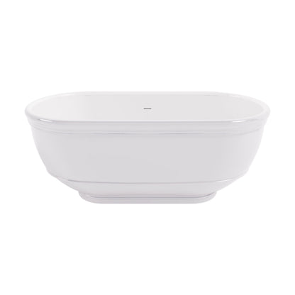 [BBB061] Balterley Rushton Freestanding Luxury Oval Double Ended Bath, 1745 x 895mm - Polished White - Cutout