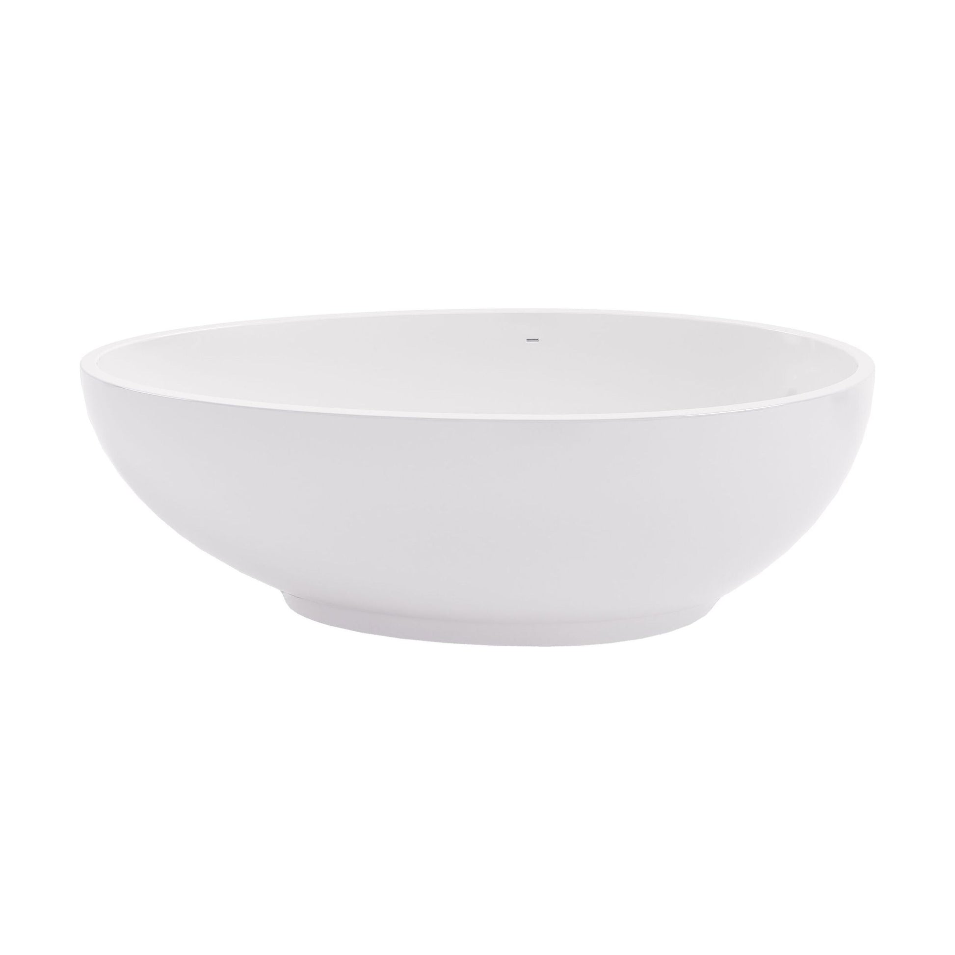 [BBB062] Balterley Rodsley Freestanding Luxury Oval Single Ended Bath, 1645 x 935mm - Polished White - Cutout