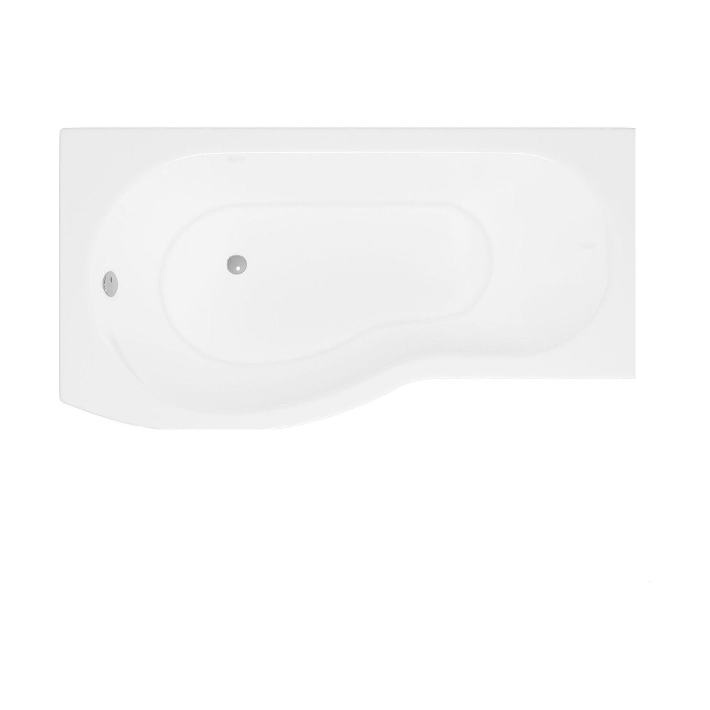 [BBB15PL] Modern Bathroom B Shaped Left Hand Shower, 1495 x 900 x 415mm, White - Cutout