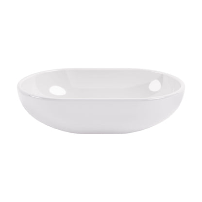 [BBB162] Balterley Tettenhall Countertop Oval Basin, 525 x 340mm - Polished White - Cutout