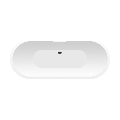 [BBBLK-A] Modern Bathroom Bow Front Bath, 1655 x 445 x 580mm, Black - Cutout