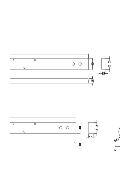 [BBBLW001] BATH LEG SET - Technical Drawing