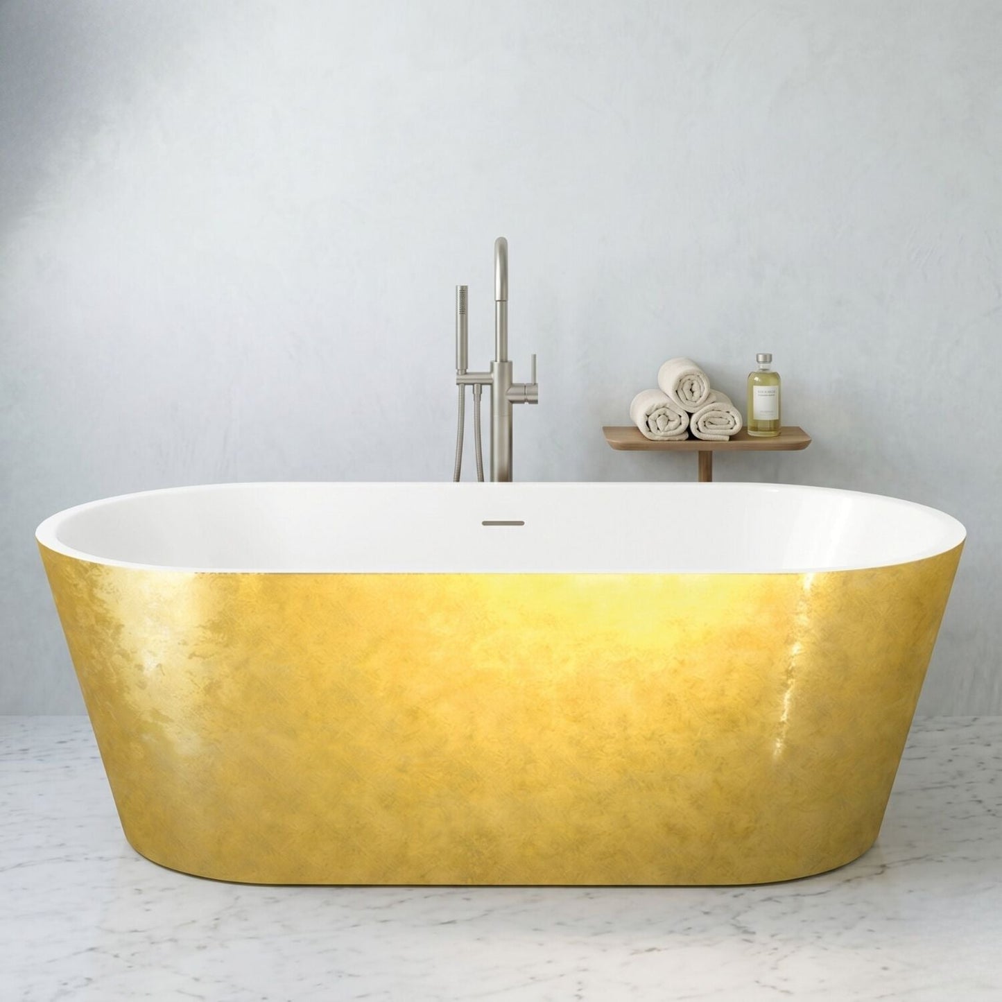 [BBEA102GO] Luxury Modern Freestanding Oval Bath - Choice of Finish & Size - Silo