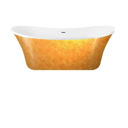 [BBEA105CO] Modern Bathroom Freestanding Bath, 1705 x 695 x 755mm, Copper - Cutout