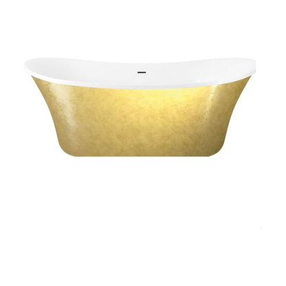 [BBEA105GO] Modern Bathroom Freestanding Bath, 1705 x 695 x 755mm, Gold - Cutout