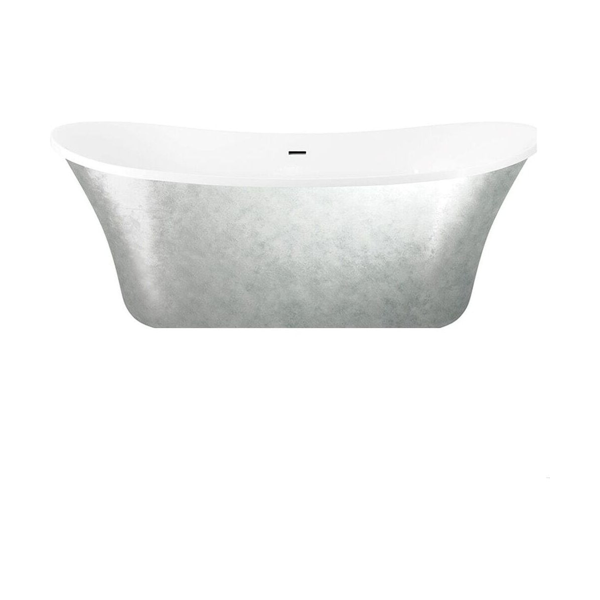 [BBEA105SV] Modern Bathroom Freestanding Bath, 1705 x 695 x 755mm, Silver - Cutout
