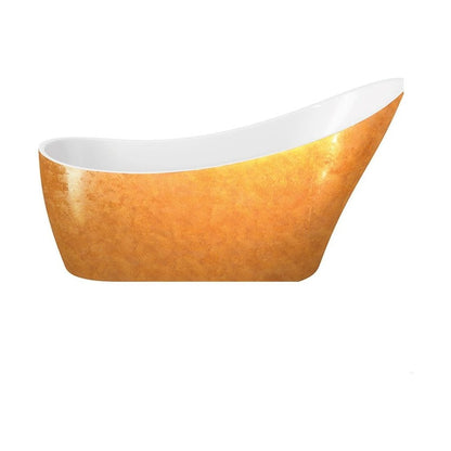 [BBEA106CO] Modern Bathroom Slipper Freestanding Bath, 1720 x 900 x 712mm, Copper - Cutout