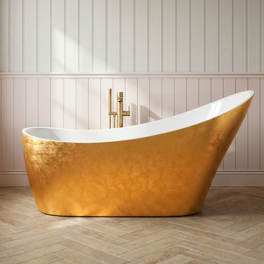 [BBEA106CO] Modern Bathroom Slipper Freestanding Bath, 1720 x 900 x 712mm, Copper - Silo
