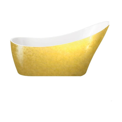 [BBEA106GO] Modern Bathroom Slipper Freestanding Bath, 1720 x 900 x 712mm, Gold - Cutout
