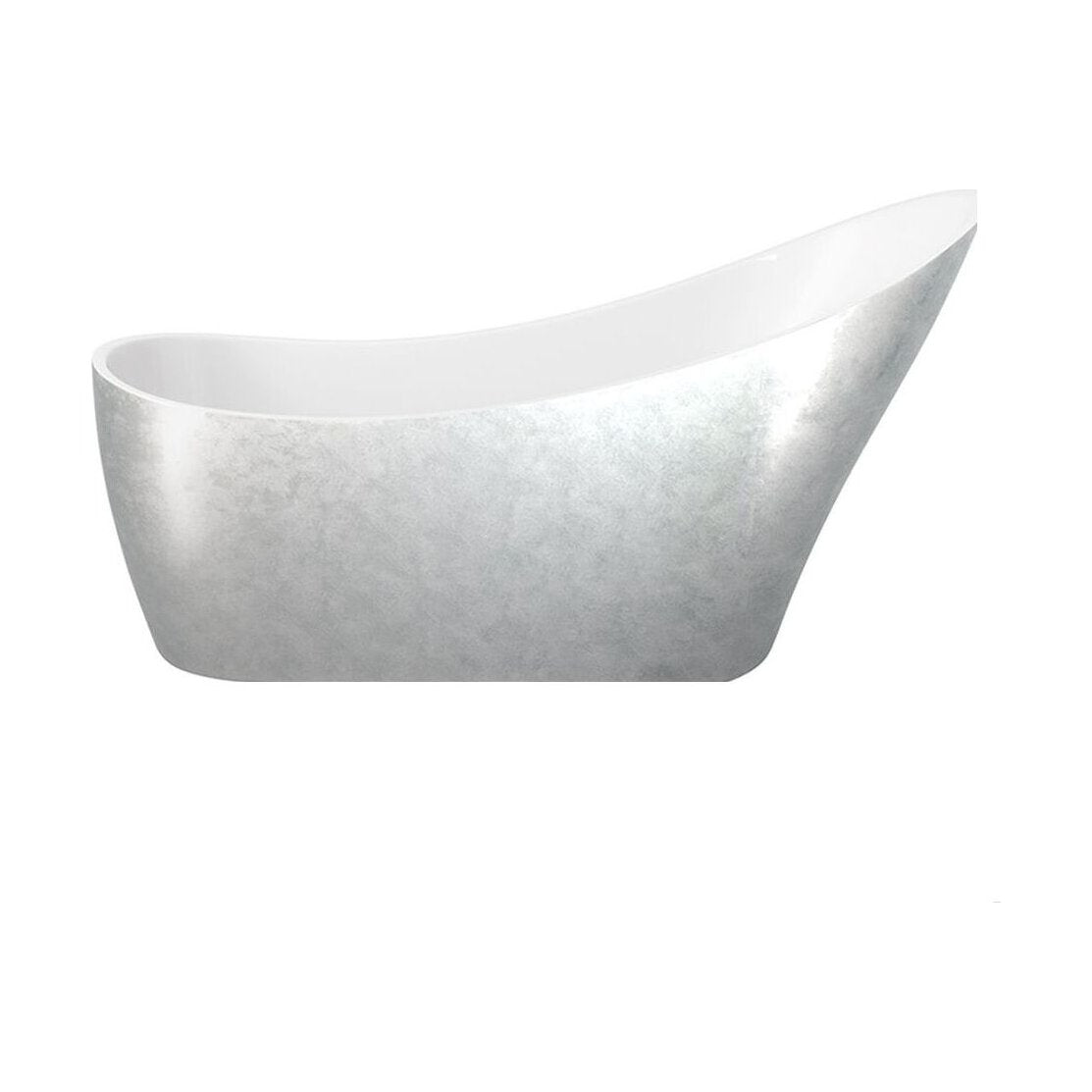 [BBEA106SV] Modern Bathroom Slipper Freestanding Bath, 1720 x 900 x 712mm, Silver - Cutout