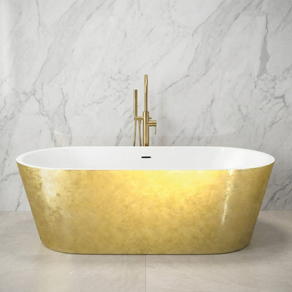 [BBFS101GO] Luxury Modern Freestanding Oval Bath - Choice of Finish & Size - Silo