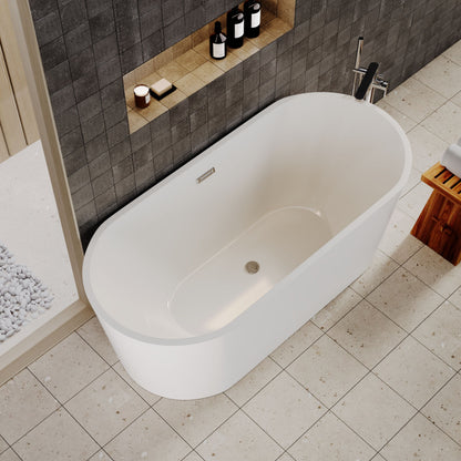 [BBFS151] Contemporary Oval Freestanding Double Ended Bath - Choice of Size - Lifestyle 2