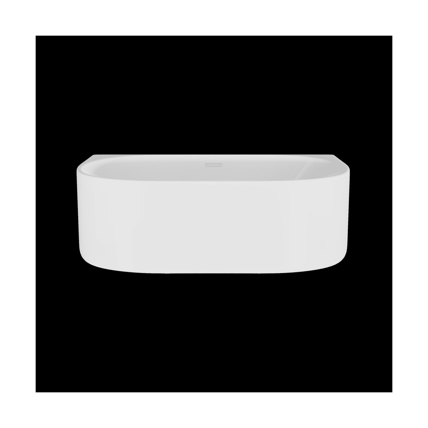 [BBFS154] Contemporary Back To Wall Freestanding Bath from Balterley - Modern Design in Multiple Sizes - Cutout