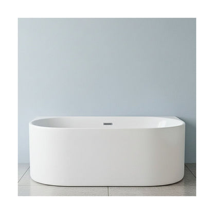 [BBFS155] Contemporary Back To Wall Freestanding Bath from Balterley - Modern Design in Multiple Sizes - Cutout