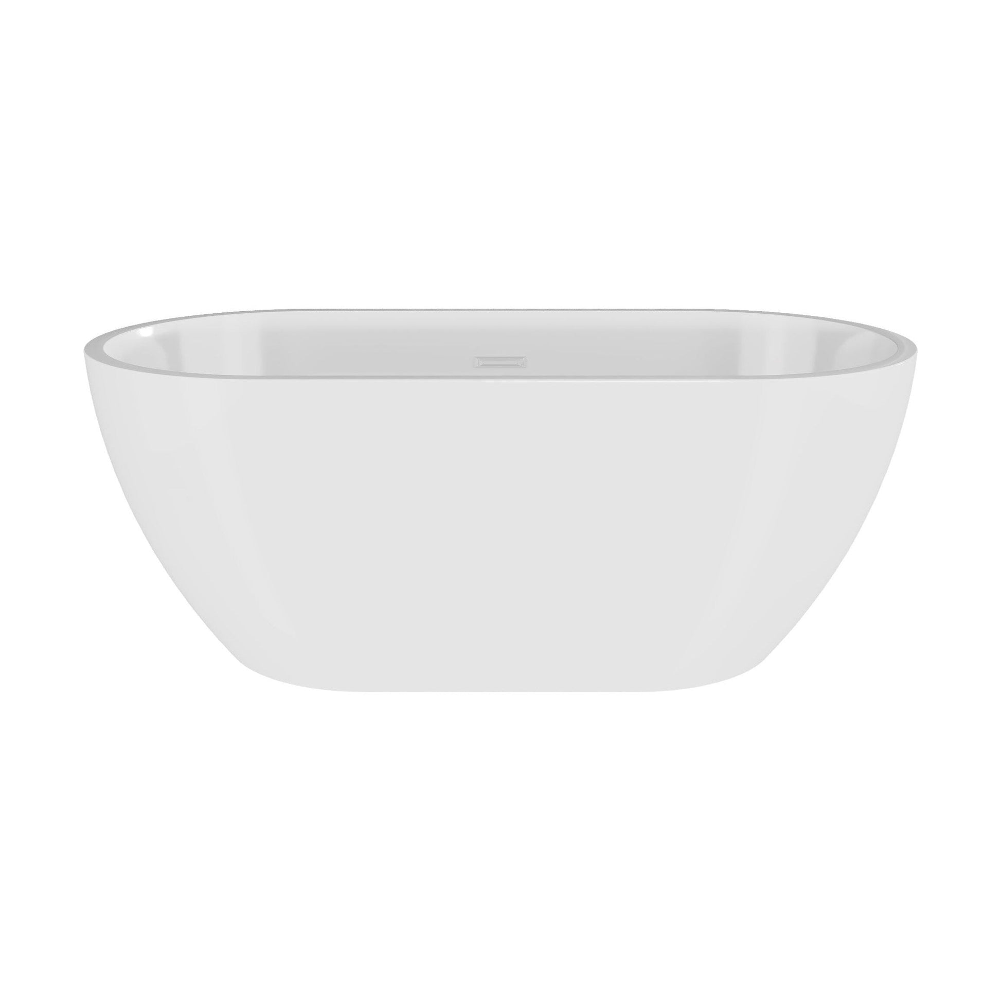 [BBFS157] Contemporary Oval Freestanding Bath with Waste, Double Ended - Choice of Size - Cutout