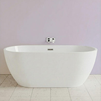[BBFS158] Contemporary Oval Freestanding Bath with Waste, Double Ended - Choice of Size - Silo