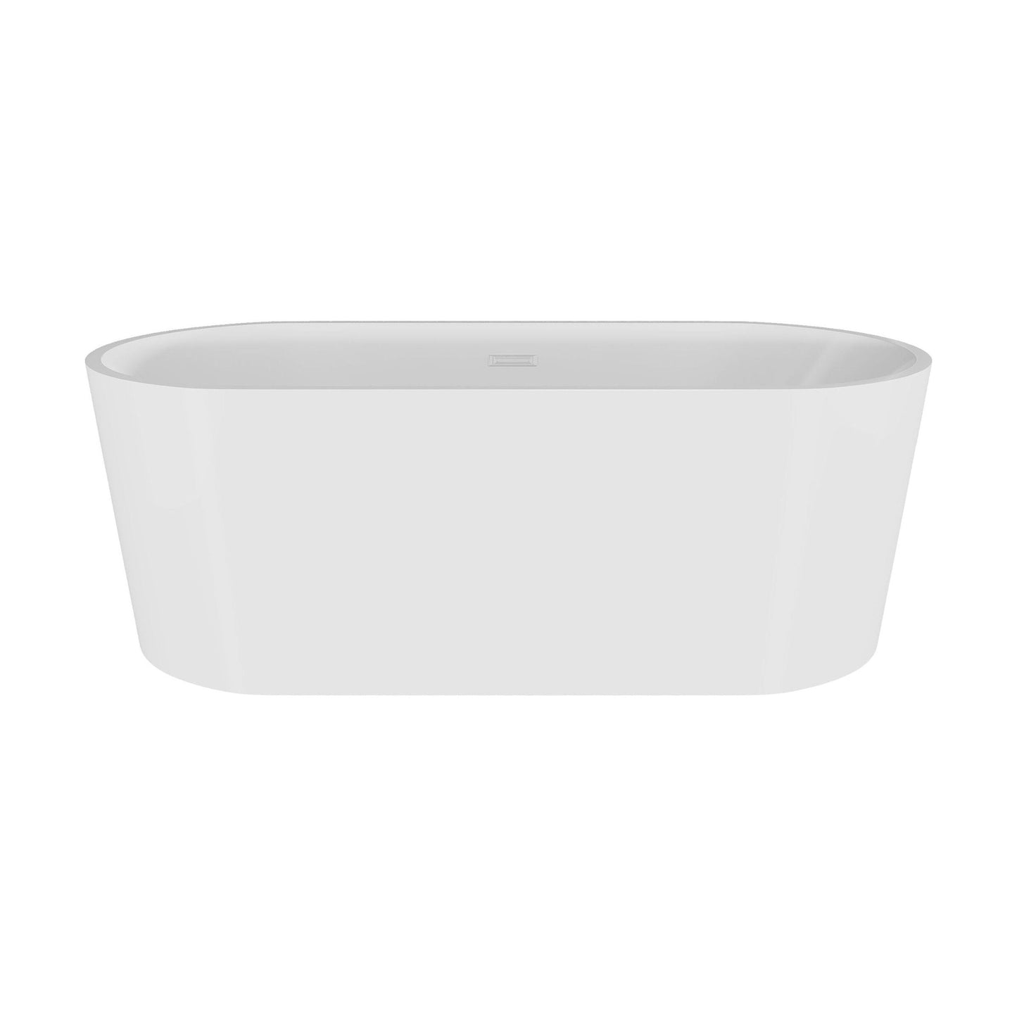[BBFS161] Contemporary Rounded Rectangular Freestanding Bath with Waste - Choice of Size - Cutout